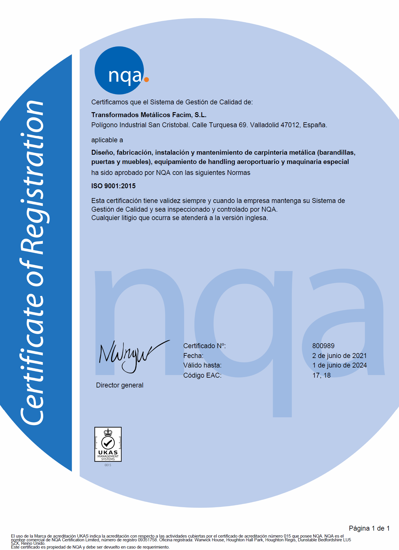 certificado iso 9001 2015